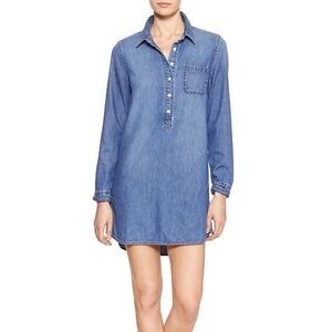 GAP cotton denim chambray button shirt dress